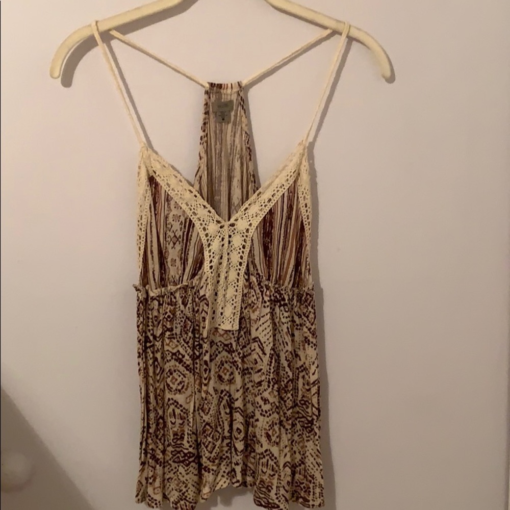 Multi color crotchet tank top